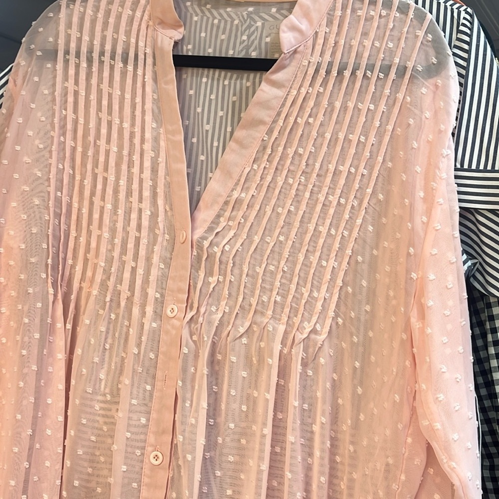 Dentelle Pink Blouse Baby Pink